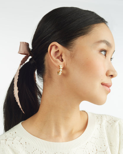Huggie Hoops in Pearl Pearl - Draper James