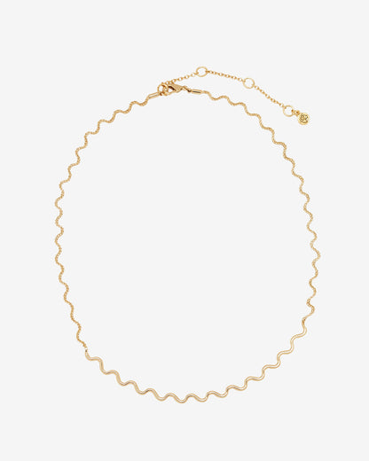 Ripple Wavy Layering Necklace | Gold Gold - Draper James