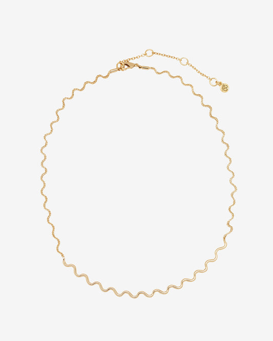 Ripple Wavy Layering Necklace | Gold Gold - Draper James