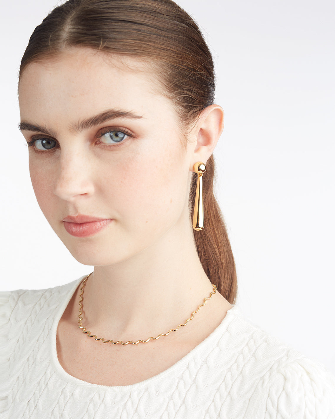 Ripple Wavy Layering Necklace | Gold Gold - Draper James