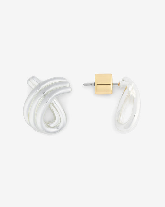 Brush Stroke Studs Silver - Draper James