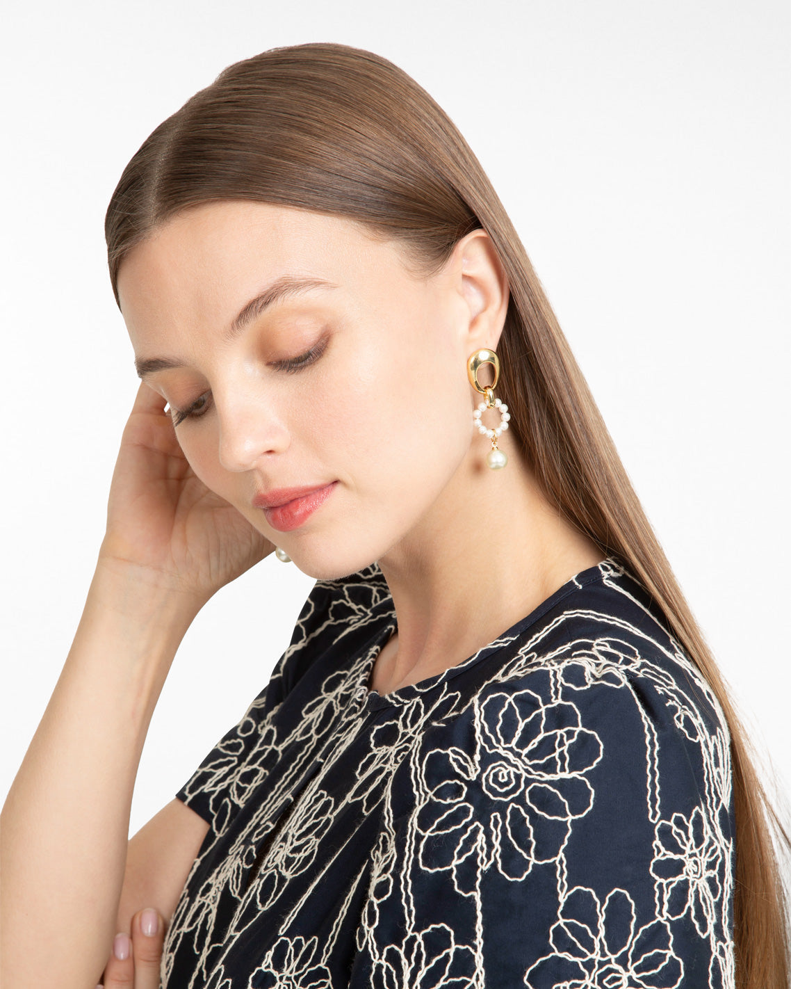 Pearl Drop Earrings Gold - Draper James
