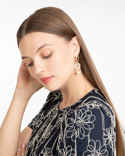 Pearl Drop Earrings Gold - Draper James