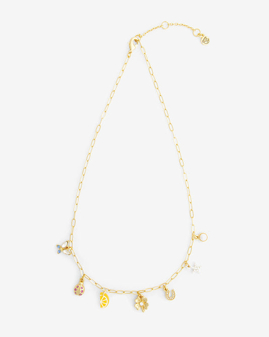 A Little Luck Charm Necklace Gold - Draper James