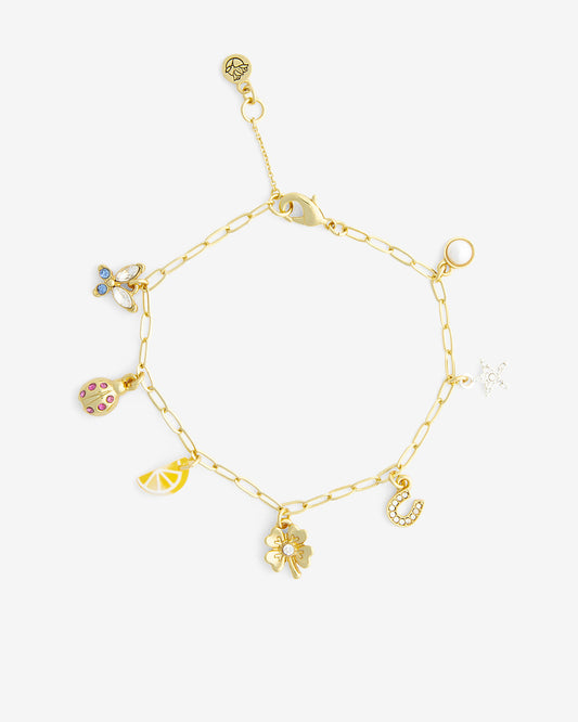 A Little Luck Charm Bracelet Gold - Draper James