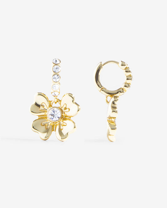 Lucky Clover Hoop Earrings Gold - Draper James