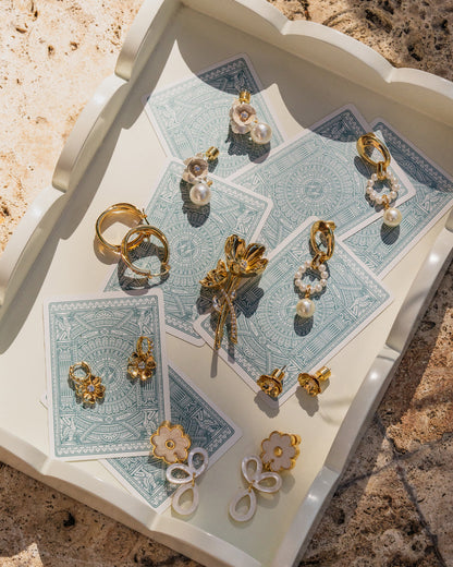 Lucky Clover Hoop Earrings Gold - Draper James