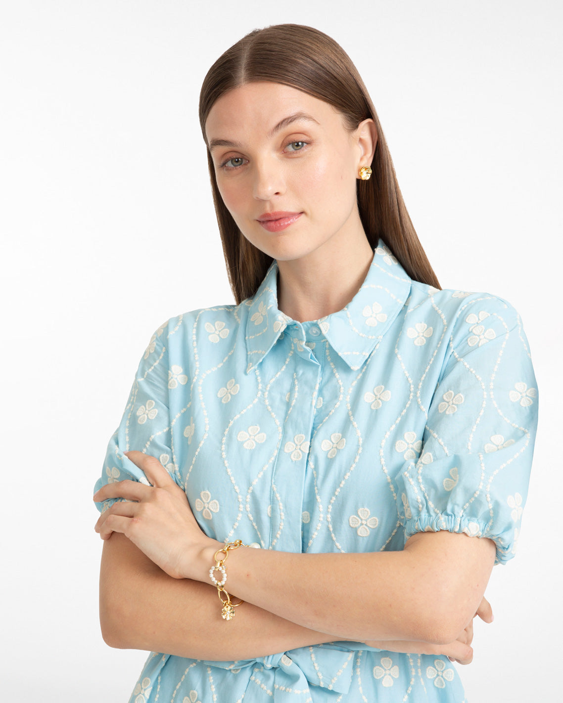 Pearl and Gold Chain Bracelet Gold - Draper James