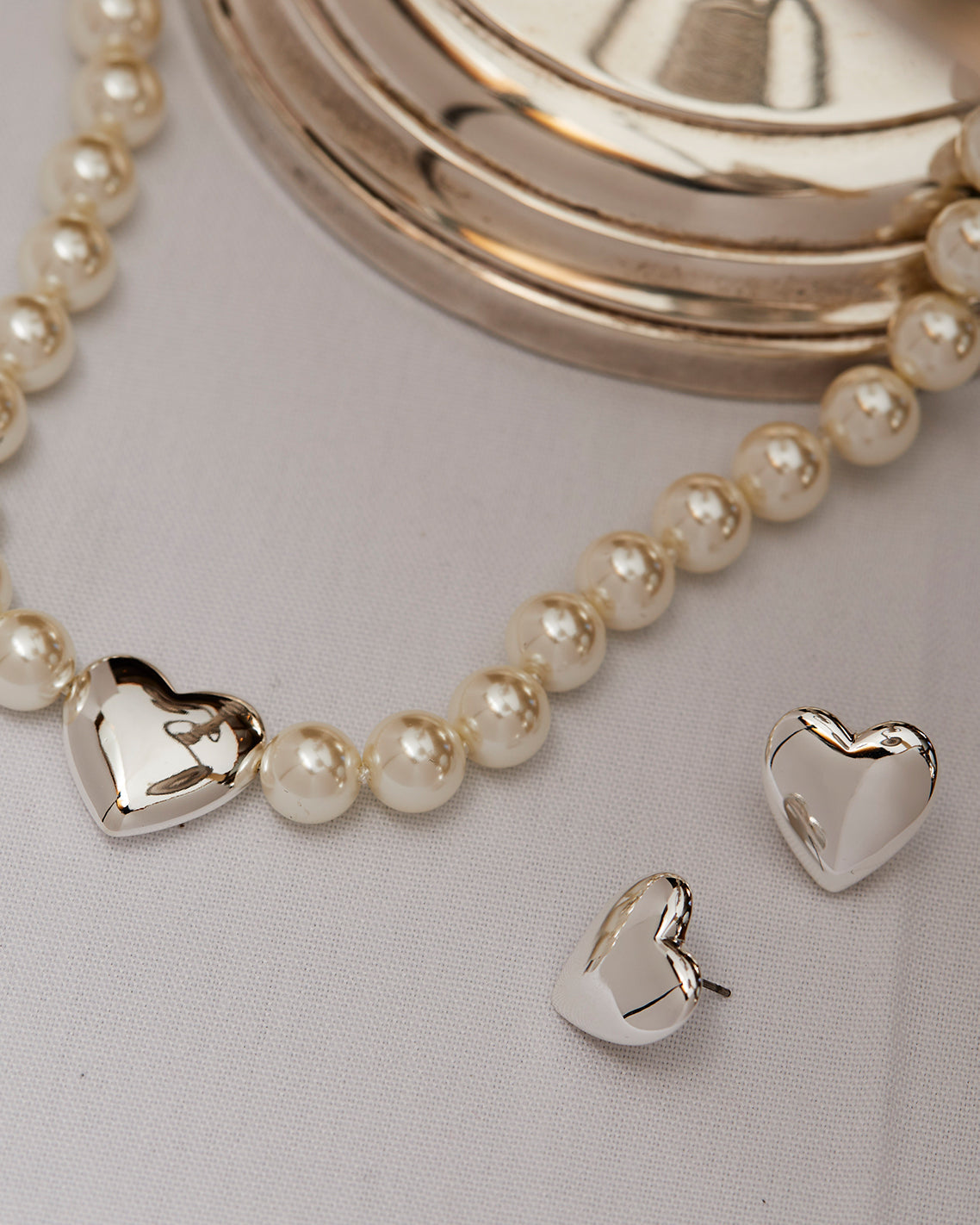 Puffy Heart Studs | Women's Stud Earrings Silver - Draper James