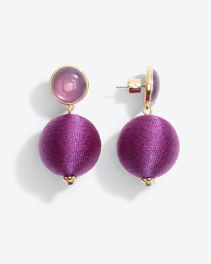 Bauble Earrings | Women's Statement Earrings Purple - Draper James