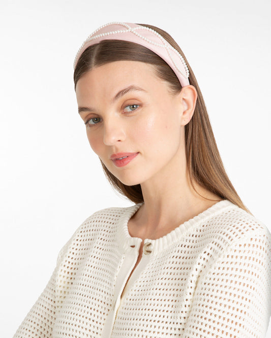 Pearl Satin Headband Pink - Draper James