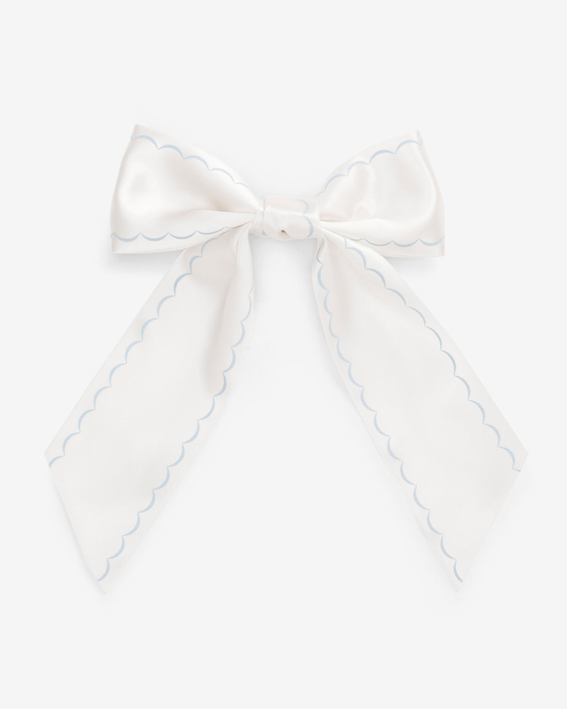 Scallop Embroidery Bow Clip White - Draper James