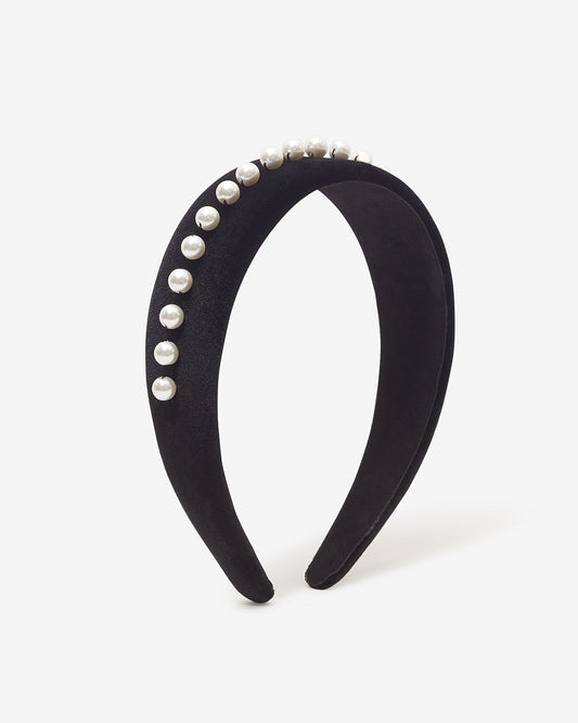 Pearl Velvet Headband Belle Meade Black - Draper James