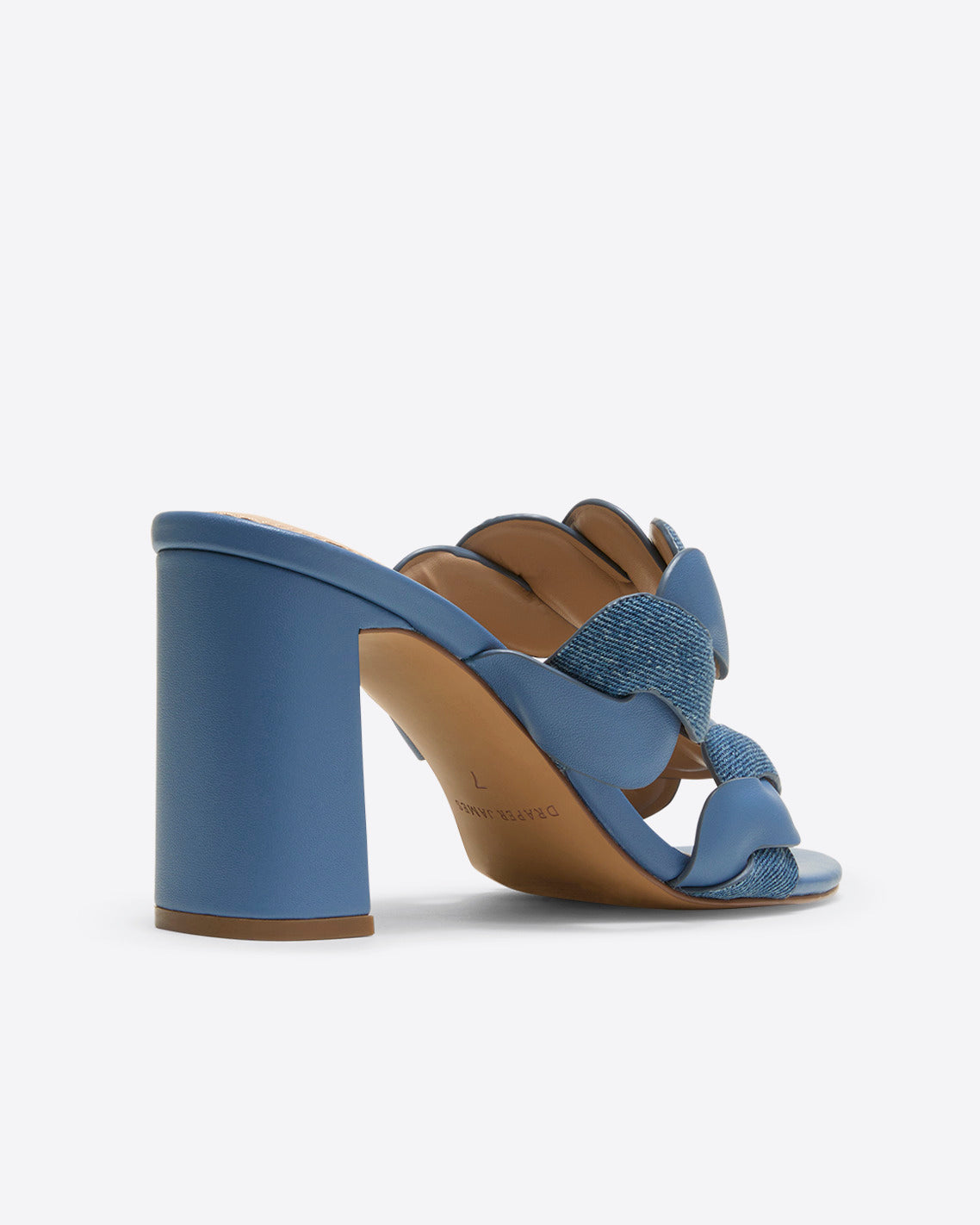 Dolly Heel Sandal in Chambray Blue - Draper James