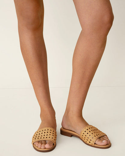 Rattan Sandal | Women's Woven Sandals by Draper James Natural - Draper James