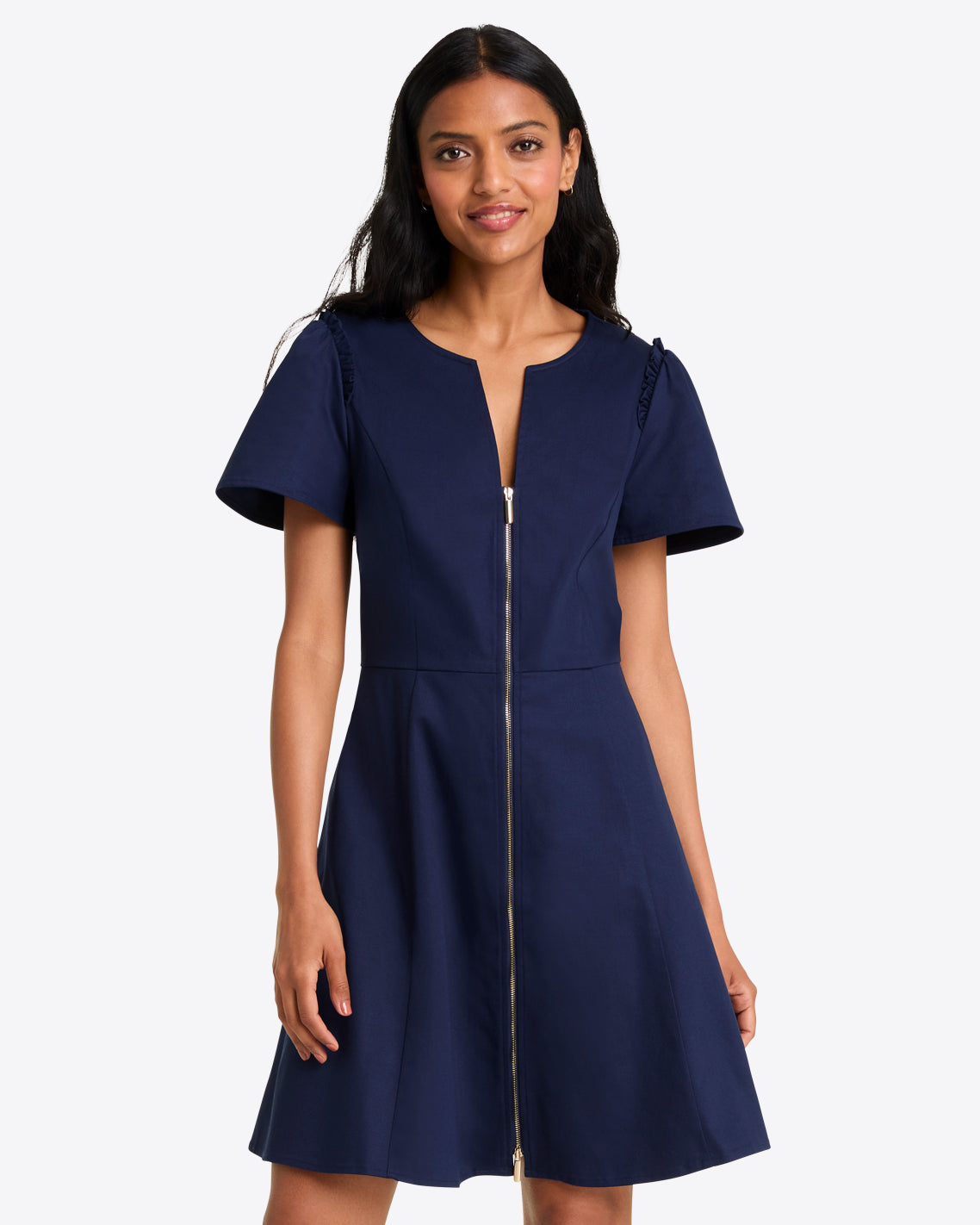 Mae Love Circle Dress in Navy Nassau Navy - Draper James