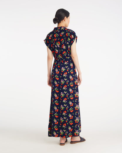 Devin V-Neck Midi Dress in Cherry Blossom Cherry Blossom - Draper James