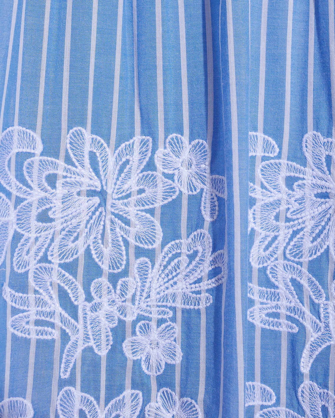 Dottie Babydoll Dress with Floral Embroidery Blue Stripe Floral Embroidery - Draper James