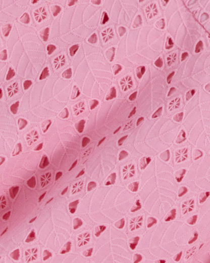 Caitlyn Midi Dress in Eyelet Sachet Pink Eyelet - Draper James