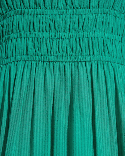 Berkeley Smocked Waist Midi Dress in Green Green - Draper James