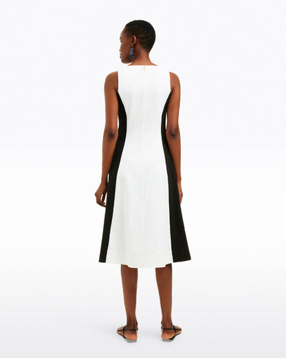 Genevieve Midi Dress in Black and White Black - Draper James