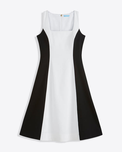 Genevieve Midi Dress in Black and White Black - Draper James