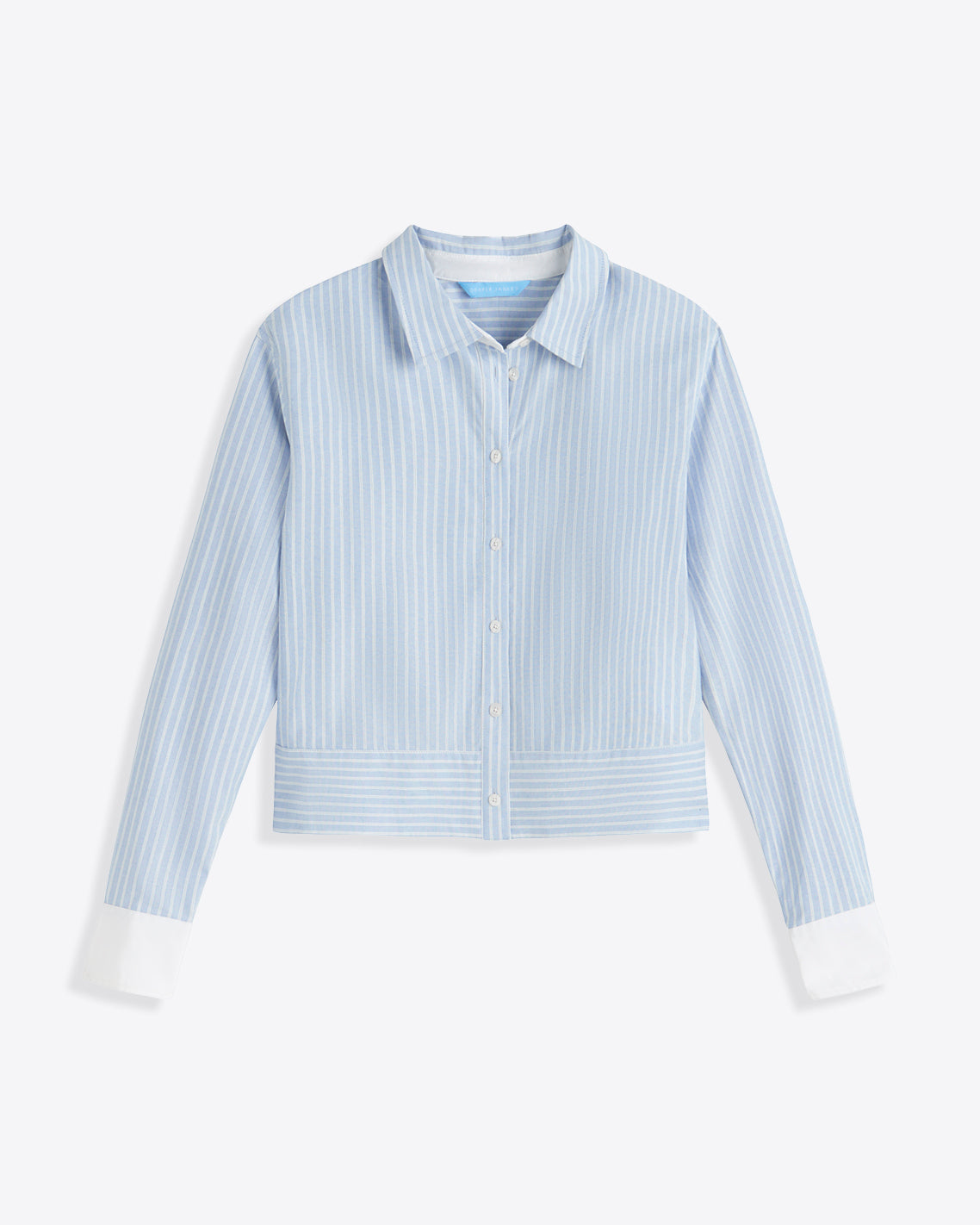 Long Sleeve Cropped Button Down in Oxford Shirting Oxford Shirting - Draper James