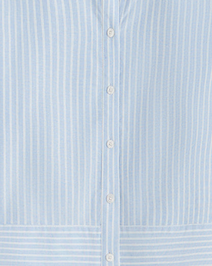 Long Sleeve Cropped Button Down in Oxford Shirting Oxford Shirting - Draper James