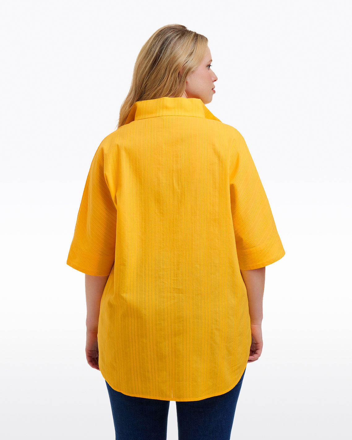 Logan Top in Cotton Dobby Yellow - Draper James