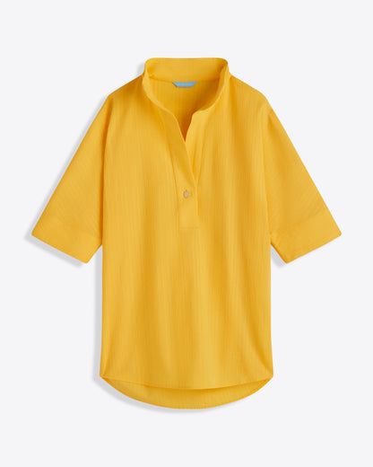 Logan Top in Cotton Dobby Yellow - Draper James