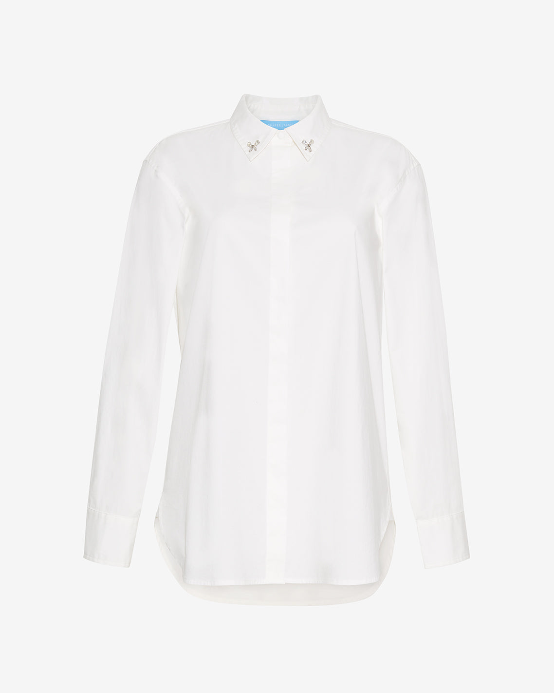 Button Down Top in White Magnolia White - Draper James