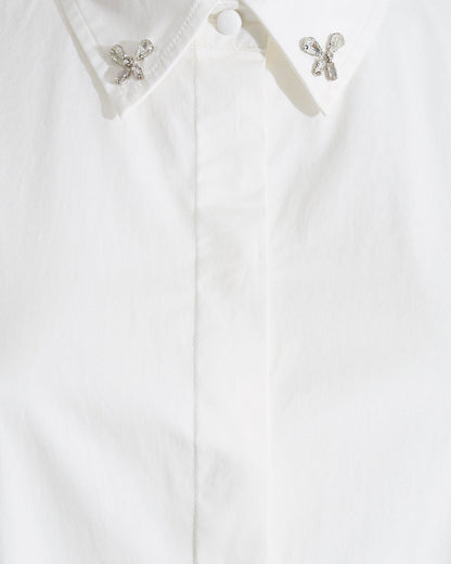 Button Down Top in White Magnolia White - Draper James