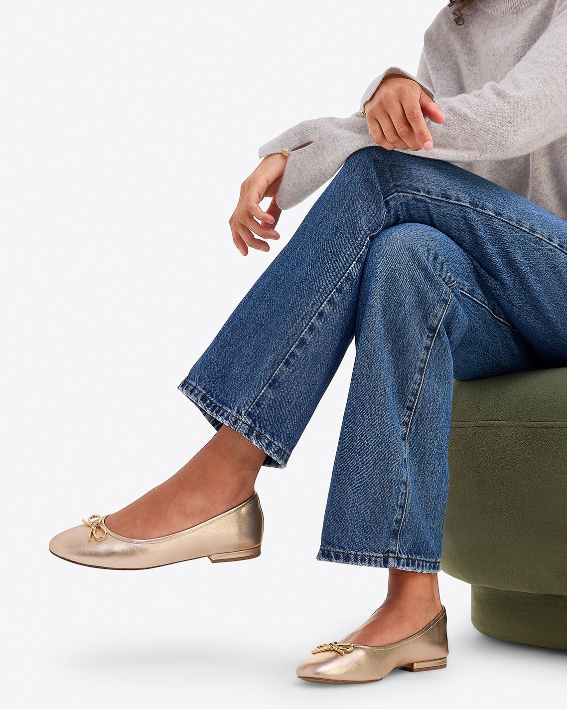 Eloise Bow Flat | Women's Bow Flats by Draper James Gold - Draper James