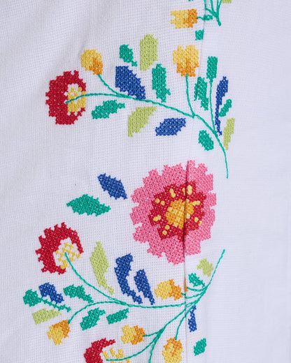 Primrose Mini Dress with Floral Embroidery Magnolia White - Draper James
