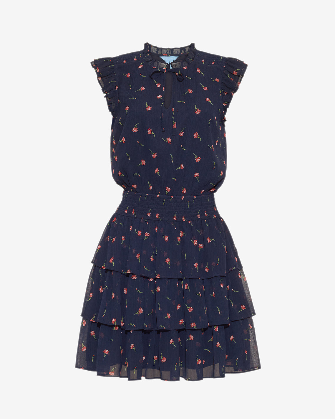 Alana Tiered Dress in Ditsy Autumn Flowers Ditsy Autumn Flowers - Draper James