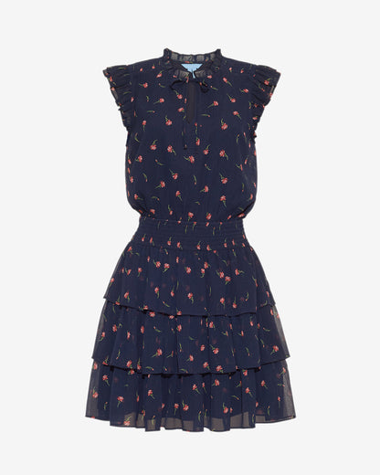 Alana Tiered Dress in Ditsy Autumn Flowers Ditsy Autumn Flowers - Draper James