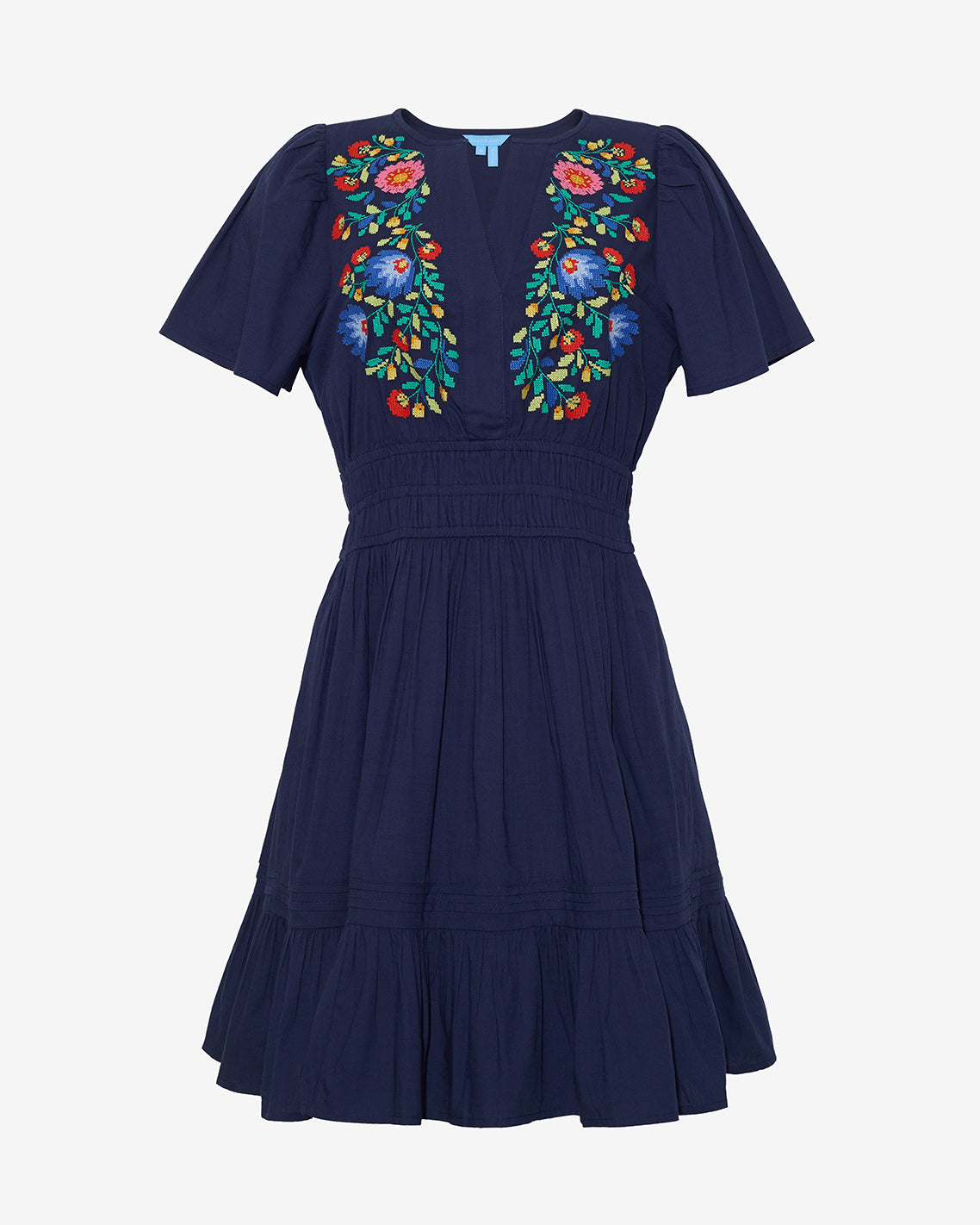 Wilson Mini Dress with Floral Embroidery Belle Meade Black - Draper James