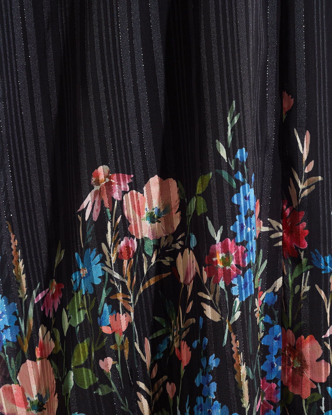 Maisy Midi Dress in Moonlit Blooms Black Multi - Draper James