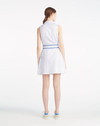 Gracie Mini Dress in Ric Rac Magnolia White - Draper James
