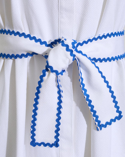 Gracie Mini Dress in Ric Rac Magnolia White - Draper James