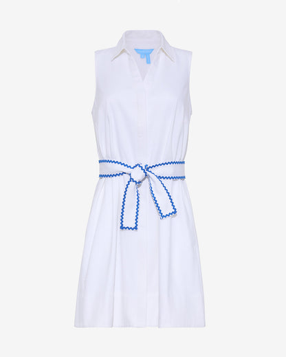 Gracie Mini Dress in Ric Rac Magnolia White - Draper James