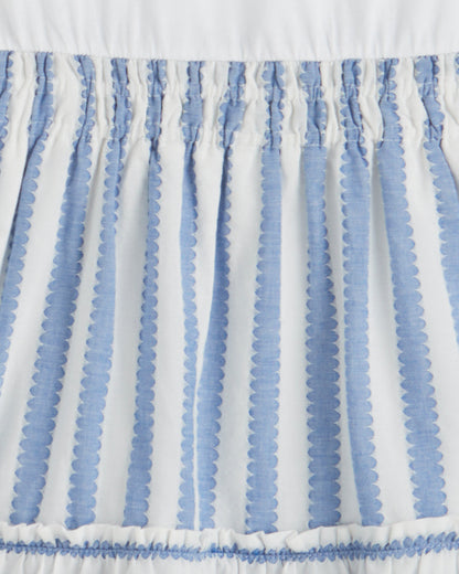 Arden Mixed Media Shirtdress in Wave Stripe Wave Stripe - Draper James