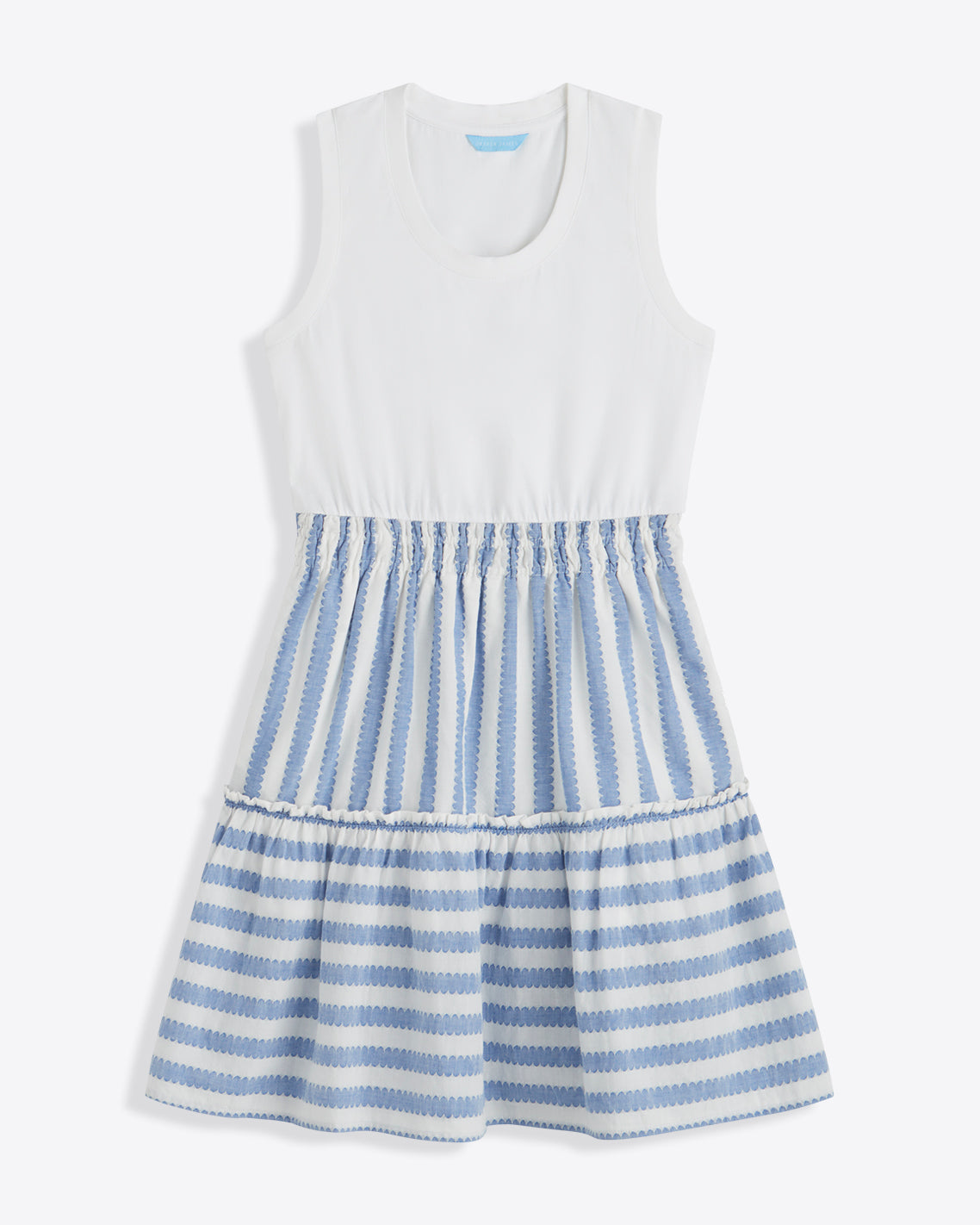 Arden Mixed Media Shirtdress in Wave Stripe Wave Stripe - Draper James