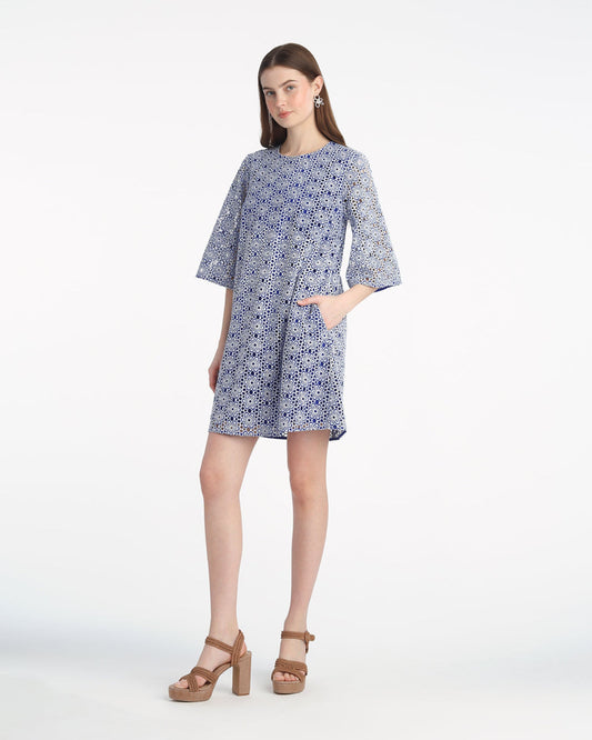 Carolyn Bell Sleeve Mini Dress in Daisy Lace Daisy Lace - Draper James