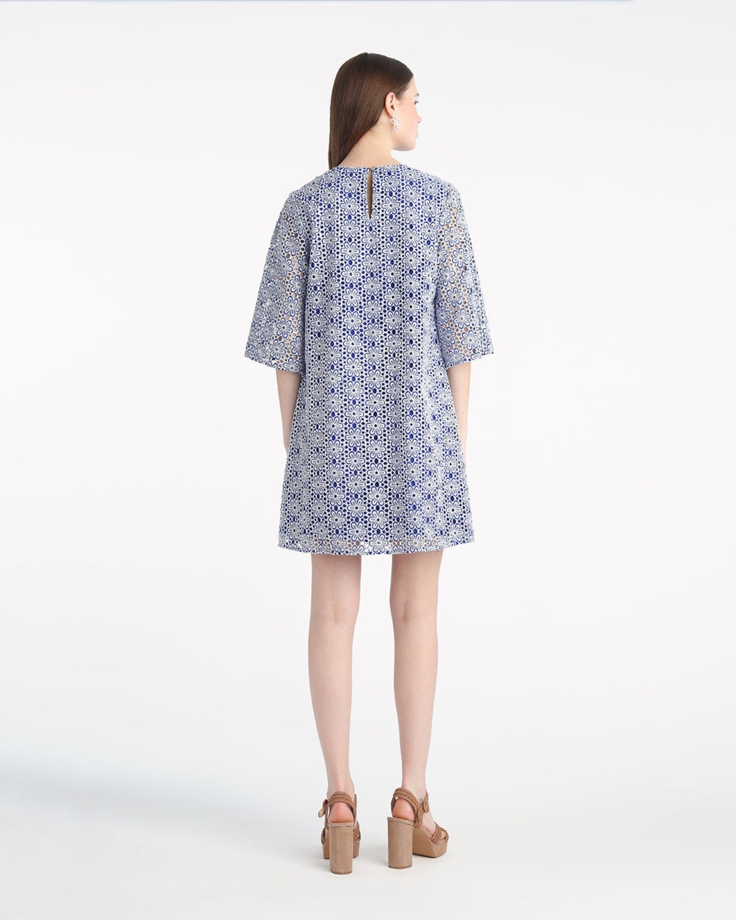 Carolyn Bell Sleeve Mini Dress in Daisy Lace Daisy Lace - Draper James