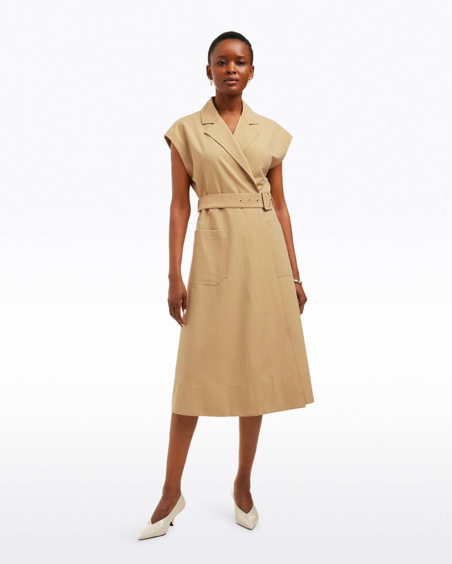 Tatum Midi Shirtdress in Croissant Brown - Draper James