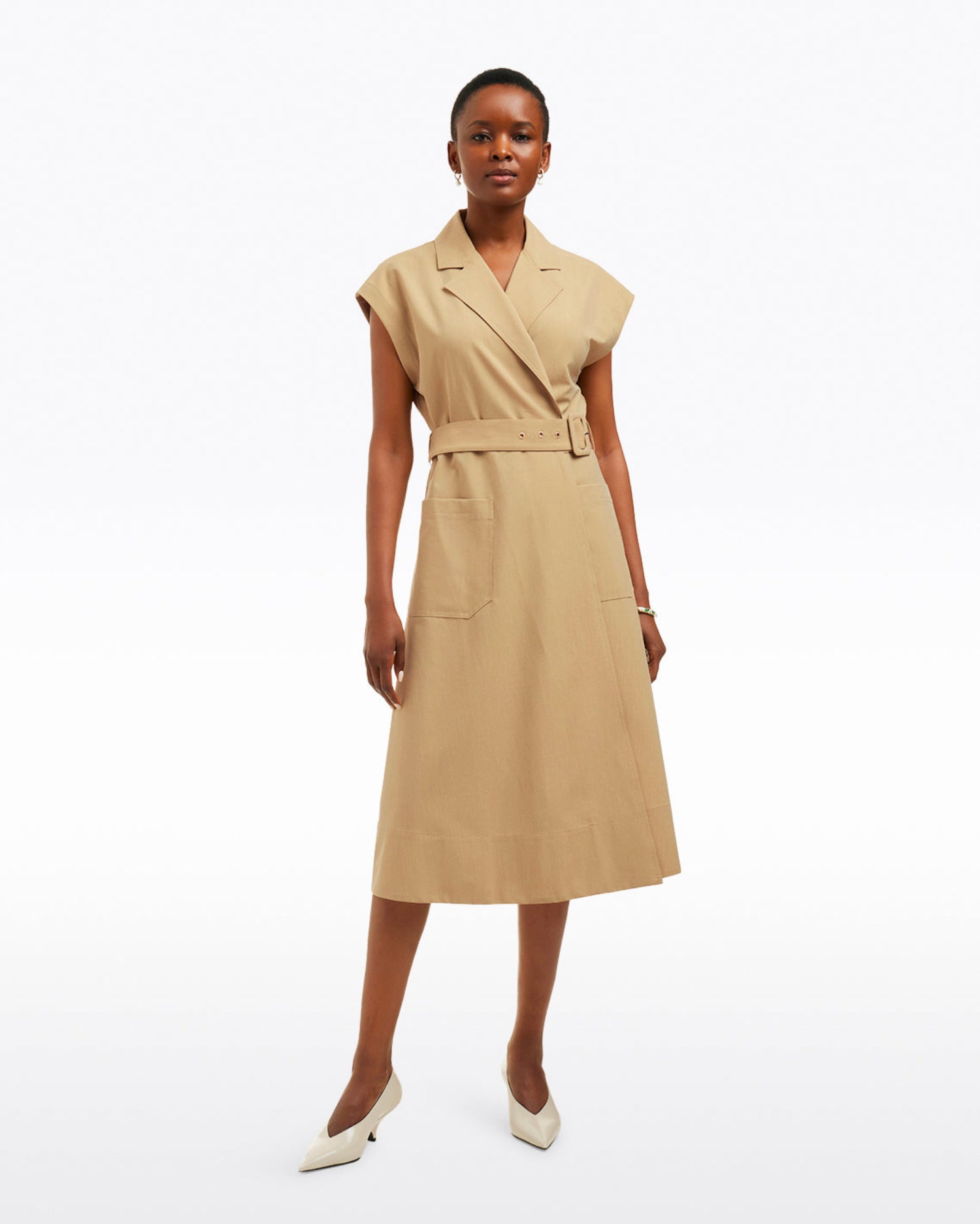 Tatum Midi Shirtdress in Croissant Brown - Draper James