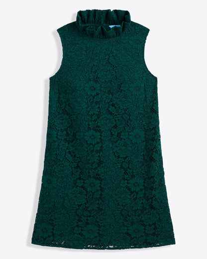Lindsay Sleeveless Shift Dress in Lace Evergreen - Draper James