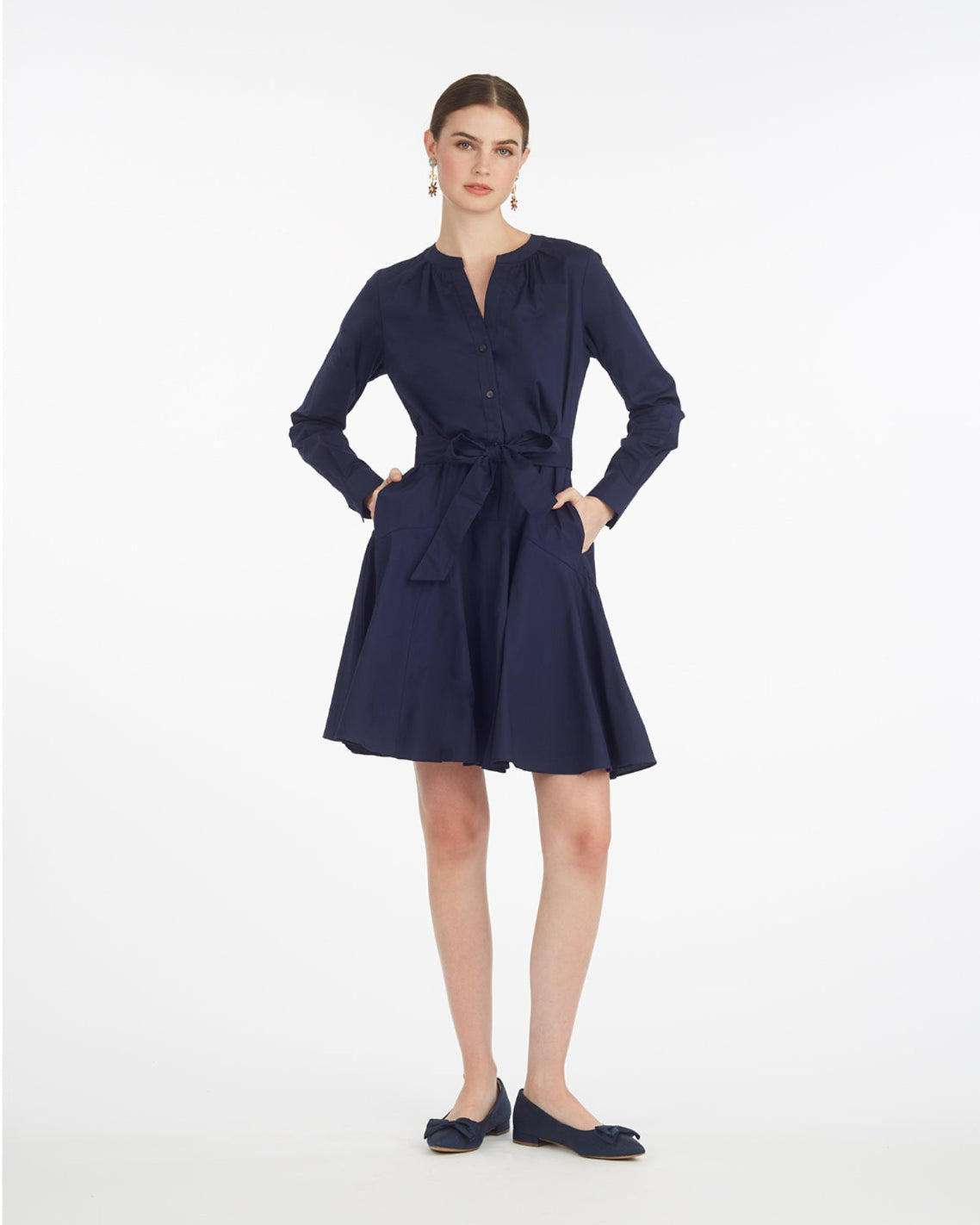 Imogen Mini Shirtdress Navy - Draper James