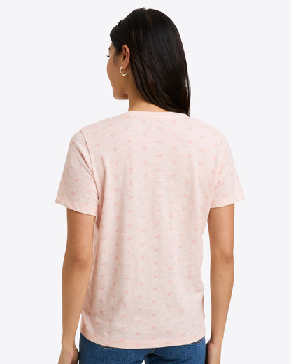 Butterfly V Neck T Shirt | Graphic Tees by Draper James Light Pink - Draper James